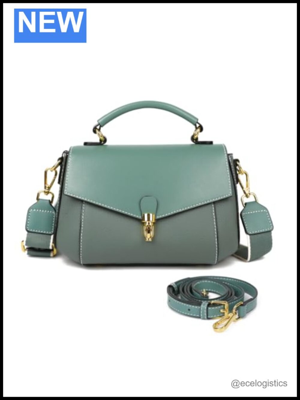 Genuine Leather Crossbody Bag 3 Ways Women's Shoulder Purse Handbag